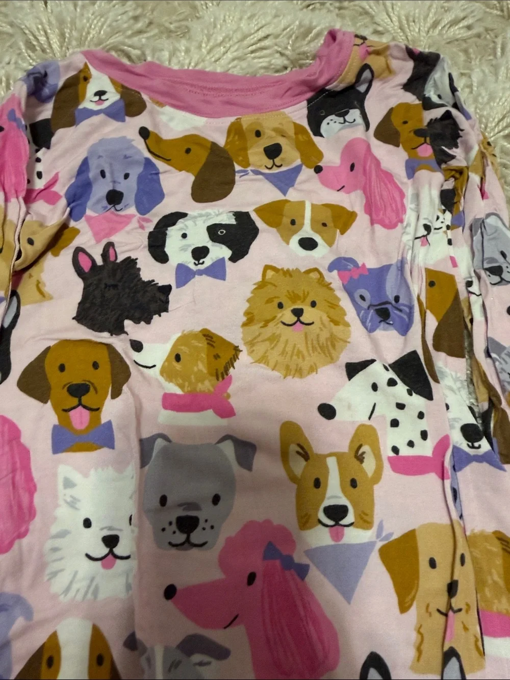 Little sleepies Pajama Set - Pink, Peach & Multicolor Animal Prints